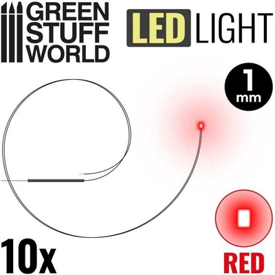 Green Stuff World LED dioda červená 1 mm 10 ks