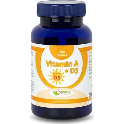 Naturalpharm Vitamín A + D3 200 tabliet