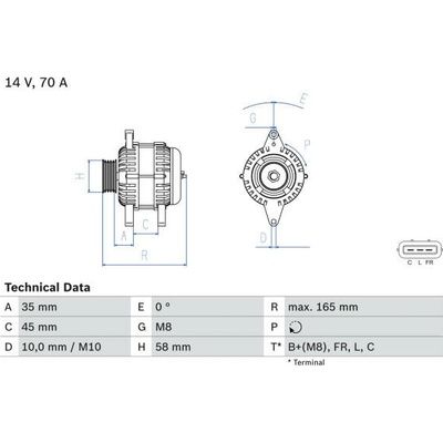 generátor BOSCH 0 986 083 780