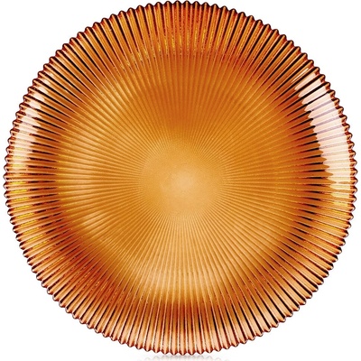 Home Styling Collection Žebrovaný dezertní talíř AMBER 21 cm oranžová