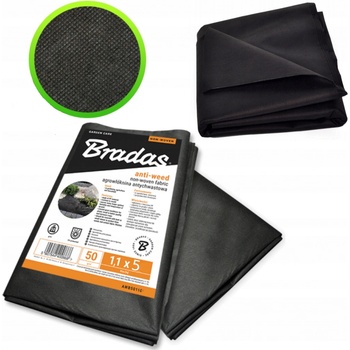 Bradas Netkaná mulčovacia textília S 50 g/m² čierna 1,1 x 10 m