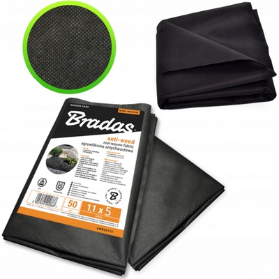Bradas Netkaná mulčovacia textília S 50 g/m² čierna 1,1 x 10 m