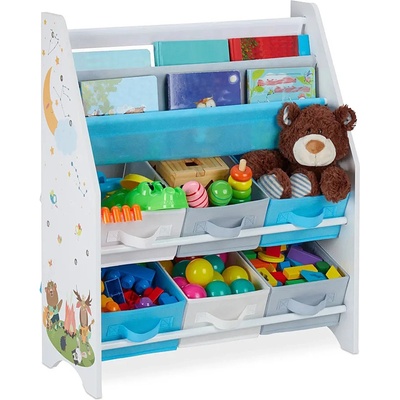 Ginger Home Детска етажерка с 6 кутии за съхранение Ginger Home - Forest (JWTR-3171)