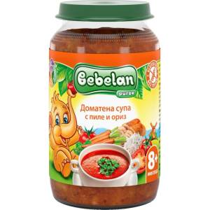 Bebelan доматена супа с пиле и ориз - 220 г