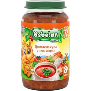 Bebelan доматена супа с пиле и ориз - 220 г