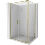 Mexen Exo-BR Duo интериорен душ с панти 90 x 75 см, прозрачно, златно - 8182-090-075-50-00 (8182-090-075-50-00)