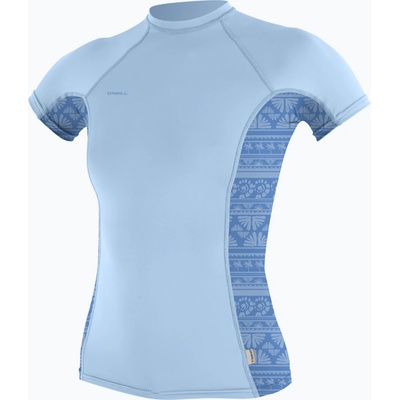 O'Neill Wms Hyperfreak Skins SS Rash Guard chambray blue/surf abstract