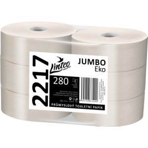Linteo JUMBO EKO 280 еднослойно сиво рециклирано, 255 м (6 бр. )