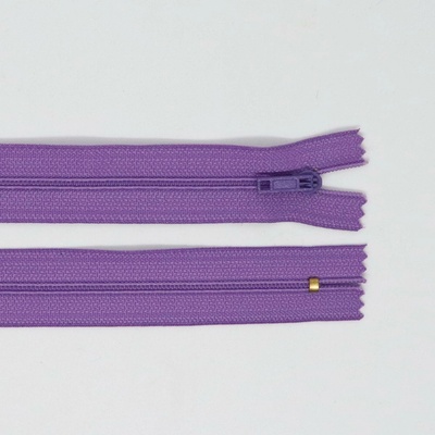 Spirálový zip, šíře 3 mm, délka 60 cm, fialová