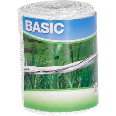 Agrofortel Ohradníkové lanko BASIC 500 m, 3 × 0,16 mm Niro, biele