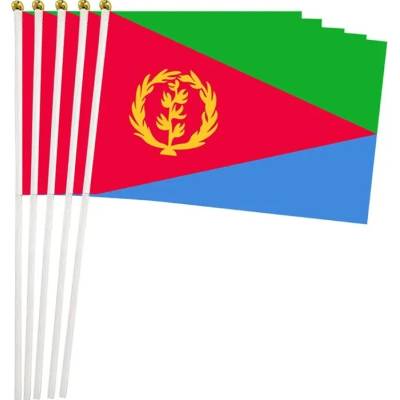 Vlajka Eritrea 14 x 21 cm na plastovej tyčke