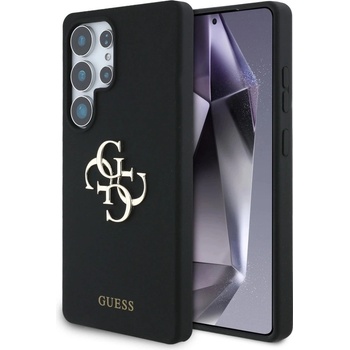 GUESS Силиконов калъф Guess Big 4G Logo Bottom Script за Samsung Galaxy S25 Ultra - черен (3666339449377)