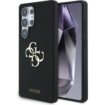 GUESS Силиконов калъф Guess Big 4G Logo Bottom Script за Samsung Galaxy S25 Ultra - черен (3666339449377)
