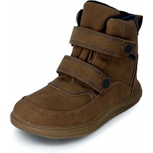 Bugga detské celoročné barefoot topánky KIVO Brown B00199-18