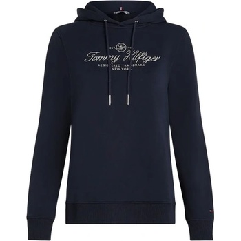 Tommy Hilfiger Дамска блуза с дълъг ръкав Tommy Hilfiger Regular Hilfiger Script Hoodie - Син