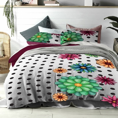 Png Панагюрище Двоен спален комплект с един плик Точки 100% памук