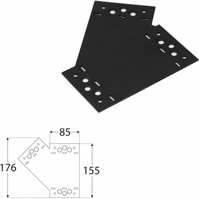 Domax SD spojka na stavbu pergol a hojdačiek SDLPF 1 - 155 x 176 x 85 x 2.5 mm 6 ks