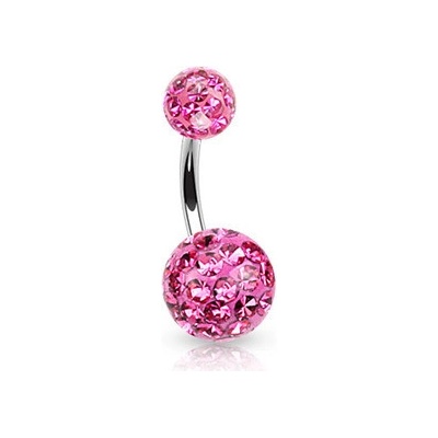 Šperky4U piercing do pupíku zdobený krystaly Swarovski BS01021-C