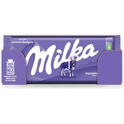 Milka Alpine Milk mléčná čokoláda z alpského mléka 90 g