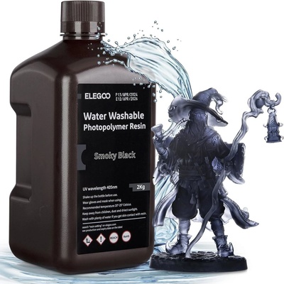 Elegoo Water-washable Resin 2KG, Smoky Black (50.103.0186)