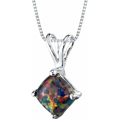 Eppi Zlatý přívěsek s černým cushion opálem Rafyna P34852