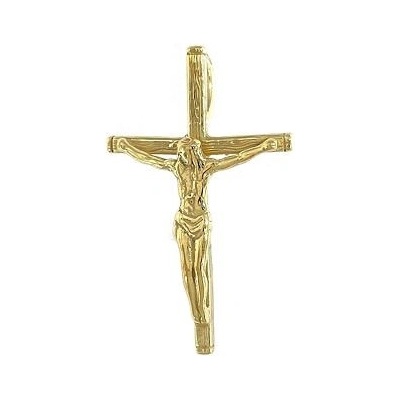 Infinitysilver Stříbrný přívěsek kříž s Kristem pozlacený 441109G