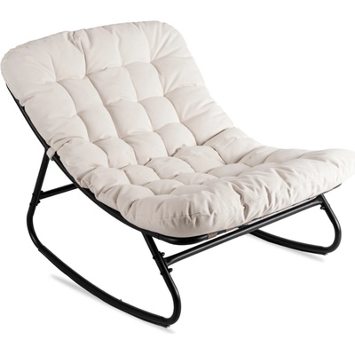 JAKS Houpací křeslo béžové látka Aurora – Zboží Mobilmania