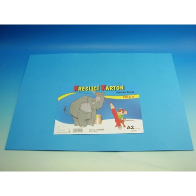 Kreslící karton A2/10 ks modrý 180 g