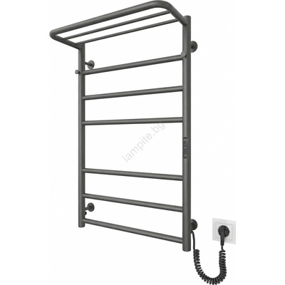 Mario Radiators Електрическа сушилка за кърпи за баня HOME 95W/230V 77x53 cm, неръждаема стомана/антрацит, дясна (MR0074)