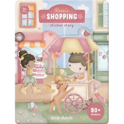 Little Dutch knižka so samolepkami nakupovanie rosa