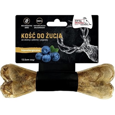 Syta micha Psí žvýkací kost hypoalergenní jelen s borůvkami 13,5 cm