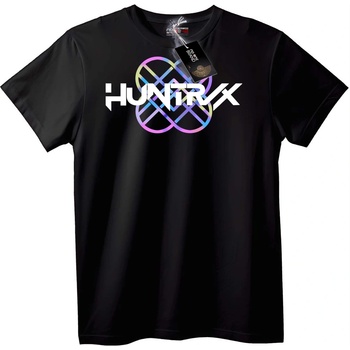 NOONEBRAND Тениска HUNTRX черна с цветно лого - 5XL, Black