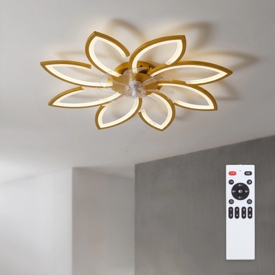 Brilagi - LED димируем таванен вентилатор LED/43W/230V Ø 90 см златист + с дистанционно управление (BG4023)
