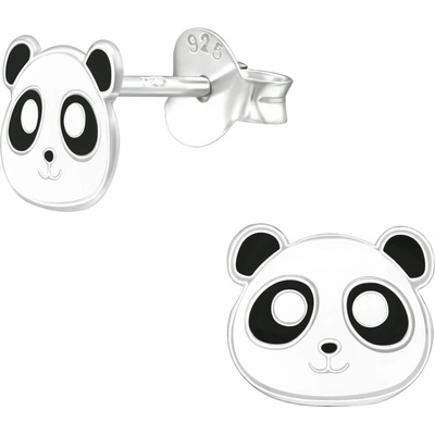 Majya Strieborné náušnice PANDA 10685