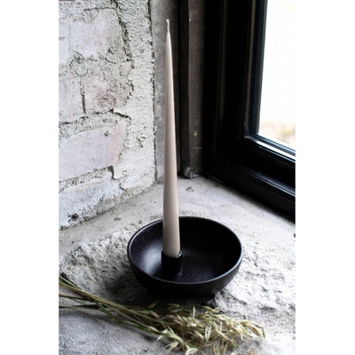 Keramický svícen Lidatorp Glossy Black M Storefactory Scandinavia