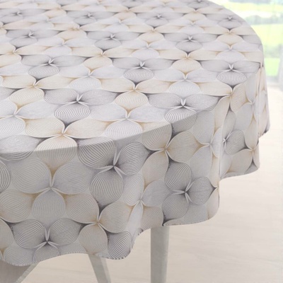 Biante Dekorační kulatý ubrus PML-031 Designové geometrické obrazce na bílém Ø 120cm