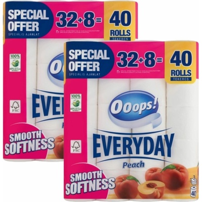 Ooops! Everyday Peach 3-vrstvový 2 x 40 ks