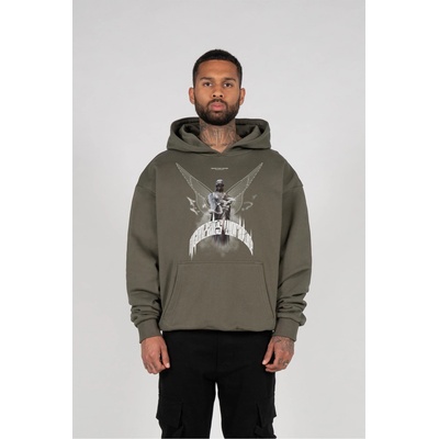 Urban Classics Суичър MJG HIGHER THAN HEAVEN V. 1 Ultra Heavy Hoody olive XXLUB-MJG11590-00176 - Бял, размер S