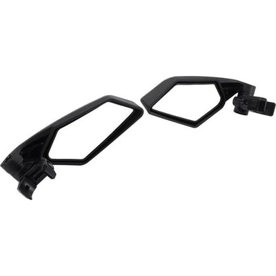 GOOFIT 8mm M8 Černé motocyklové zpětné zrcátko s 6 LED ukazateli směru, náhradní 360stupňové