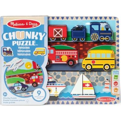 Dřevěné chunky puzzle vozidla MELISSA & DOUG
