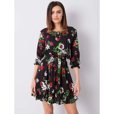 Dámske kvetinové šaty LK-SK-507275.90P black