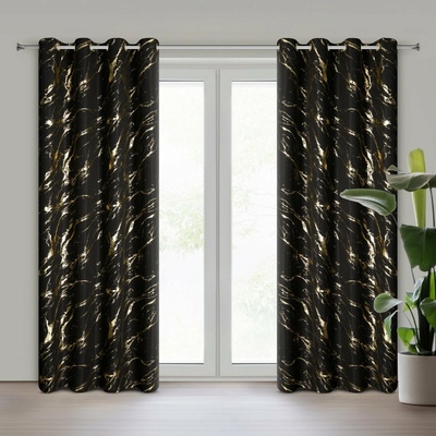 EUROFIRANY ZÁVES NA KRÚŽKOCH LANI 140X250 CM VZOROVANÁ