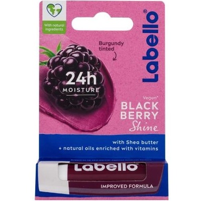 Labello Blackberry Shine 24h Moisture Lip Balm балсам за устни с деликатен оцветител 4.8 гр
