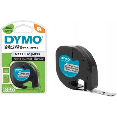 Páska Dymo S0721730 (Černý tisk/metalický podklad) - Originál