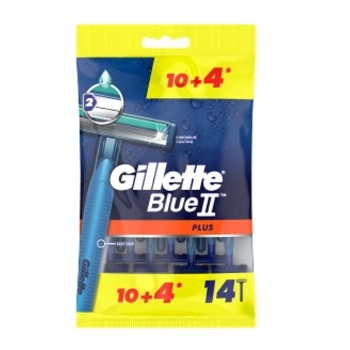 Gillette Blue2 Plus самобръсначки за еднократна употреба 10+4 броя