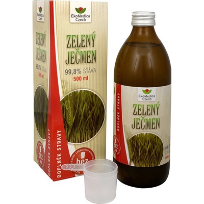 EkoMedica Czech Zelený ječmen 99,8% šťáva ze zeleného ječmene 0,5 l