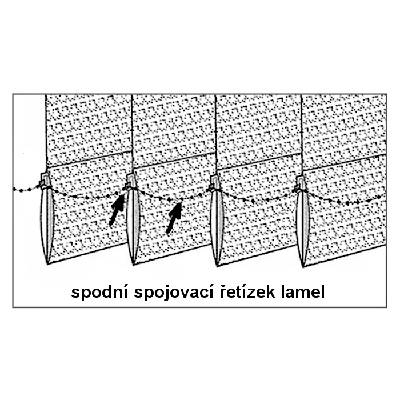 Climax Dolní spojovací řetízek vertikální žaluzie 89mm