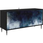 vidaXL ТВ шкаф RAALTE 102 x 33 x 51 см Черен дъб Инженерна дървесина (8007092)