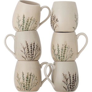 Bloomingville Бежови глинени чаши в комплект от 6 бр. 400 ml Bea - Bloomingville (82061547)
