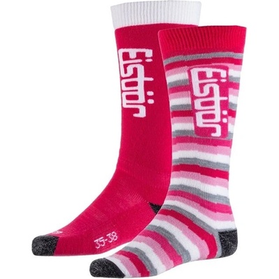 EISBÄR Comfort Ponožky lyžařské 2 Pack tmavě růžová